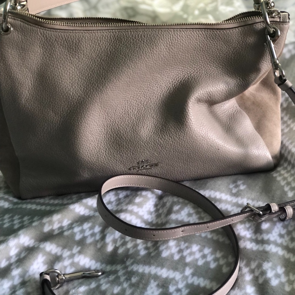 Gray Coach Handbag